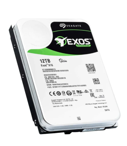 Seagate 3.5" 12 TB EXOS ST12000NM001G SATA 3.0 7200 RPM Harddisk
