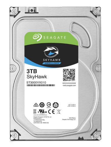 Seagate SkyHawk ST3000VX010 3 TB 3.5" 5900 RPM 64 MB SATA 3 GÜVENLİK DİSKİ