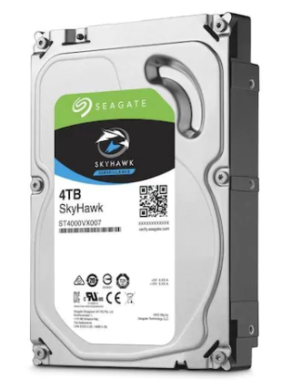 Seagate SkyHawk ST4000VX007 3.5" 4 TB 5900 RPM SATA 3 HDD Güvenlik Diski görünüm