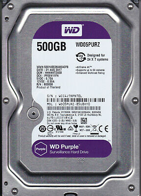 WD Purple WD05PURZ 500 GB 3.5inc  5400 RPM HDD Güvenlik Diski