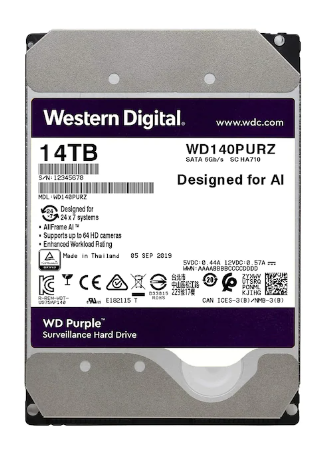 WD Purple WD140PURZ 3.5" 14 TB 7200 RPM SATA 3 HDD