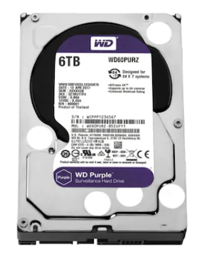 WD Purple WD60PURZ 6 TB 3.5" 5400 RPM HDD Güvenlik Diski görünüm