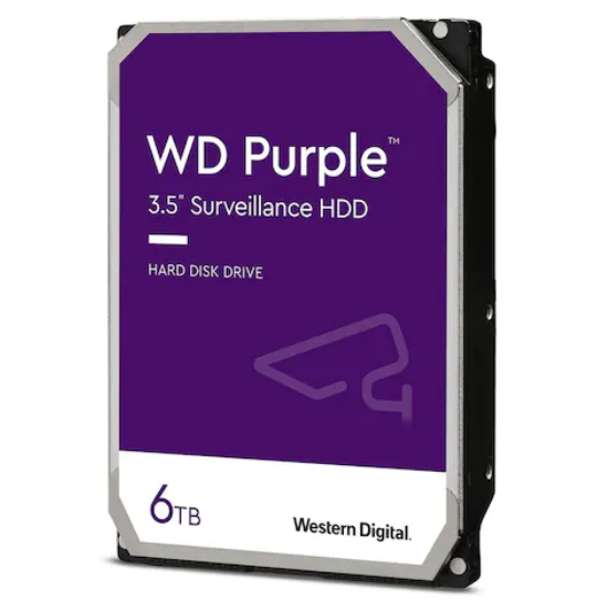WD Purple WD62PURZ 3.5" 6 TB 5400 RPM SATA 3 HDD Güvenlik Diski