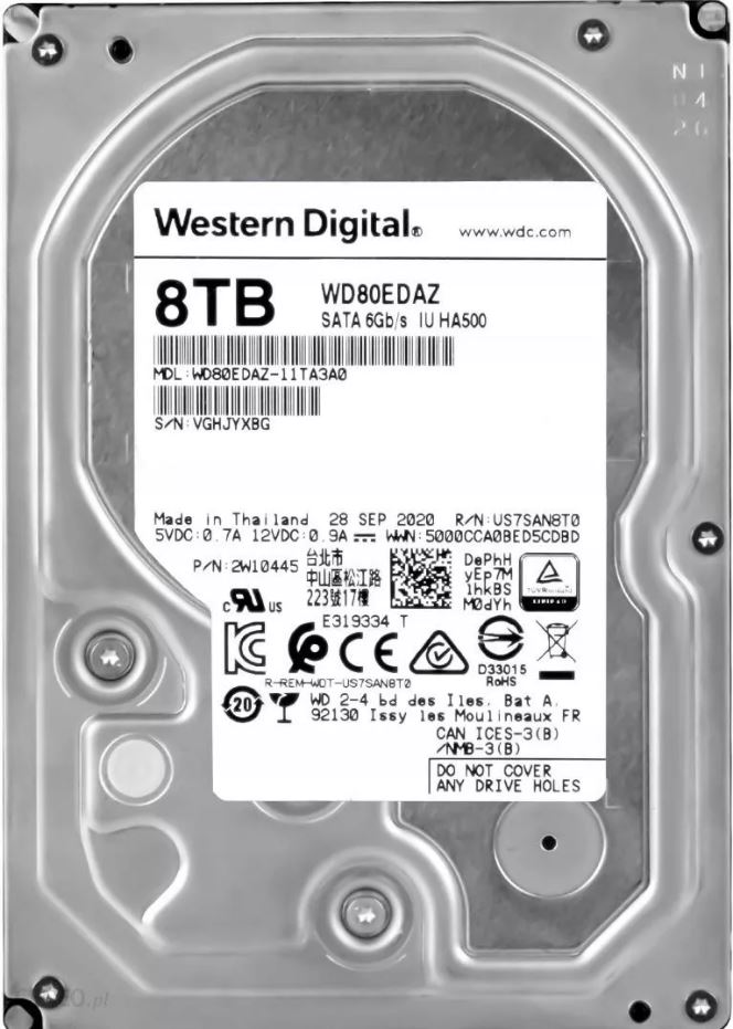 Western Digital 3.5" 8 TB WD80EDAZ SATA 3.0 Harddisk