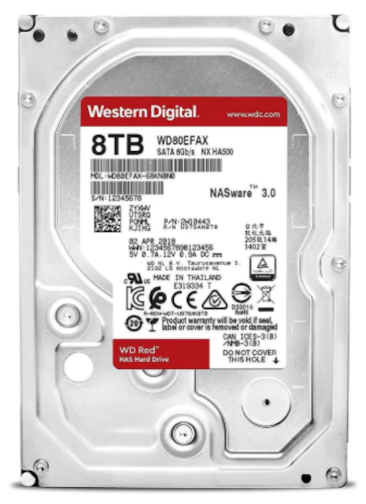 Western Digital 3.5' 8 TB WD80EFAX SATA 3.0 5400 RPM Hard Disk