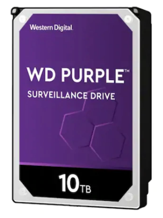 Western Digital Purple HD WD101PURX 3.5" 10 TB 7200 RPM 256 MB SATA 3 HDD
