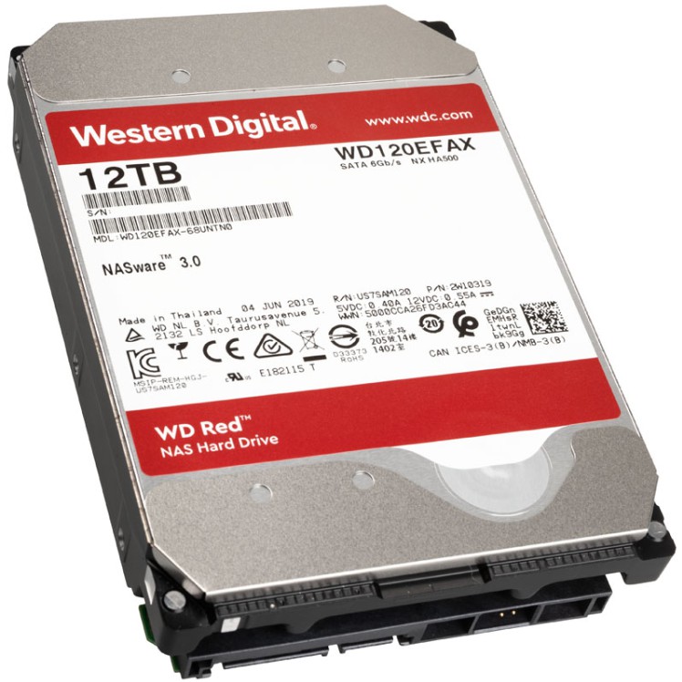 Western Digital WD120EFAX 3.5" 12 TB WD Red NAS SATA3 HDD görünüm