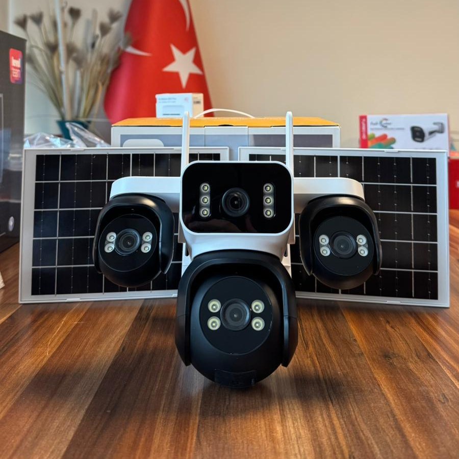 X5Tech 44-GZ 4G SIM Kartlı 4 Lensli Solar Güvenlik Kamerası görünümü