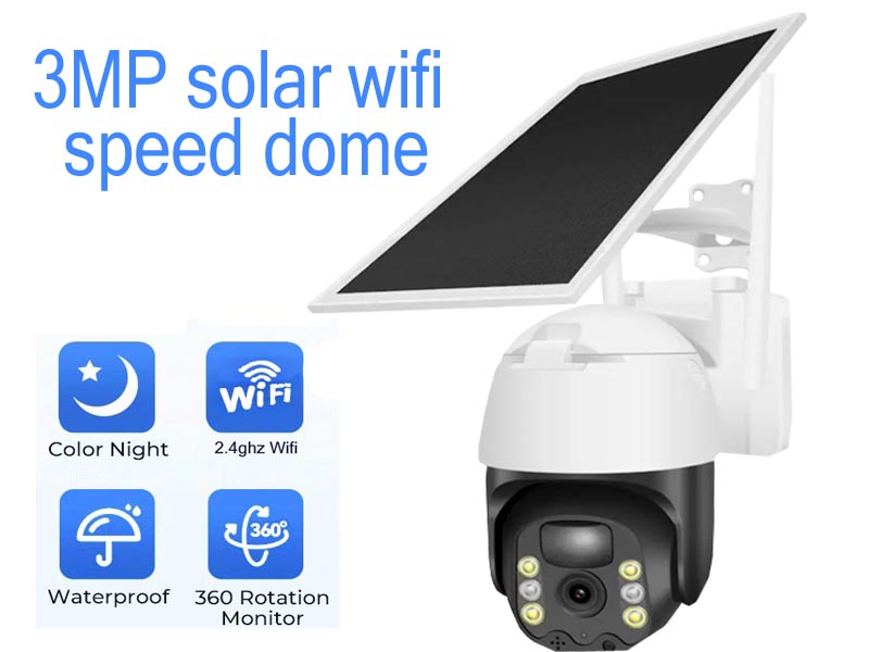 3MP Solar Wifi Speed dome Güvenlik Kamerası DL-190W