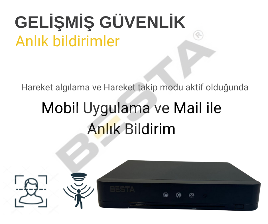 ARNA 8'Lİ BULLET KAMERA SETİ METAL KASA H.265+ YÜZ TANIMA ÖZELLİKLİ 2 TB HDD DAHİL- MS2820 görünüm