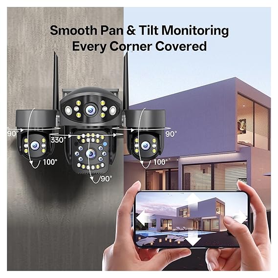 BESTA 3+3+3+3 MP 4 KAMERALI KABLOSUZ WİFİ MOTORİZE GÜVENLİK KAMERASI BS-75W görünüm