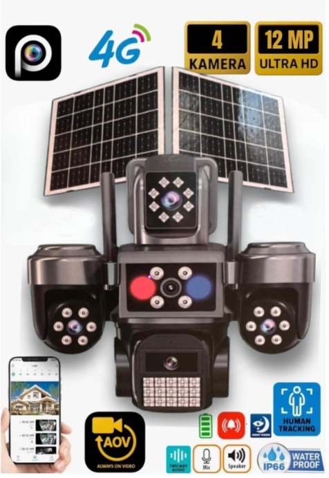 BESTA 4G ÇİFT SOLAR AOV E-SİM ÖZELLİKLİ 4 KAMERALI KABLOSUZ GÜVENLİK KAMERASI BS-220GS