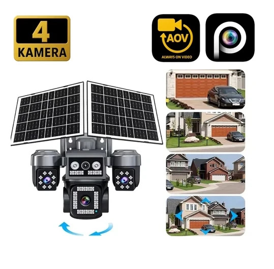 BESTA 4G ÇİFT SOLAR AOV E-SİM ÖZELLİKLİ 4 KAMERALI KABLOSUZ GÜVENLİK KAMERASI BS-204GS görünüm