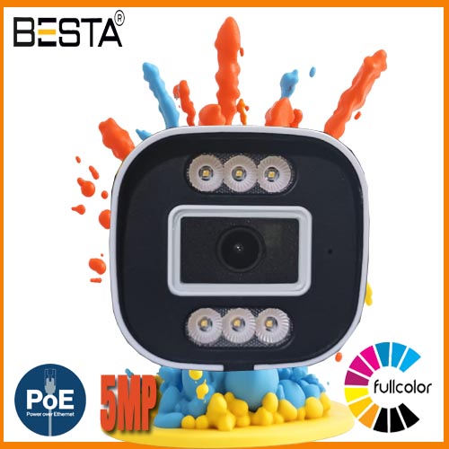 Besta IP poe bt-1246 5mp 6 Warm Led Sesli Güvenlik Kamerası görünüm