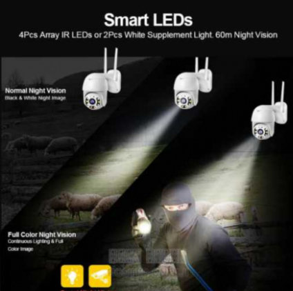 Dış Ortam Mini Speed Dome Wifi Güvenlik Kamerası İCSEE 64 GB Micro SD Kart ve Adaptör Dahil Arna-104264 görünüm