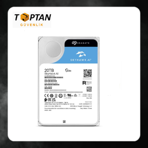 Seagate 3.5" 20TB 7200RPM 256MB Skyhawk ST20000VE002 Güvenlik Harddiski