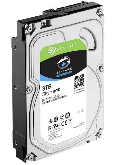 Seagate SkyHawk ST3000VX010 3 TB 5900Rpm 64 HD Kamera 180TB/Yil Isyükü 7/24 Güvenlik Diski görünüm