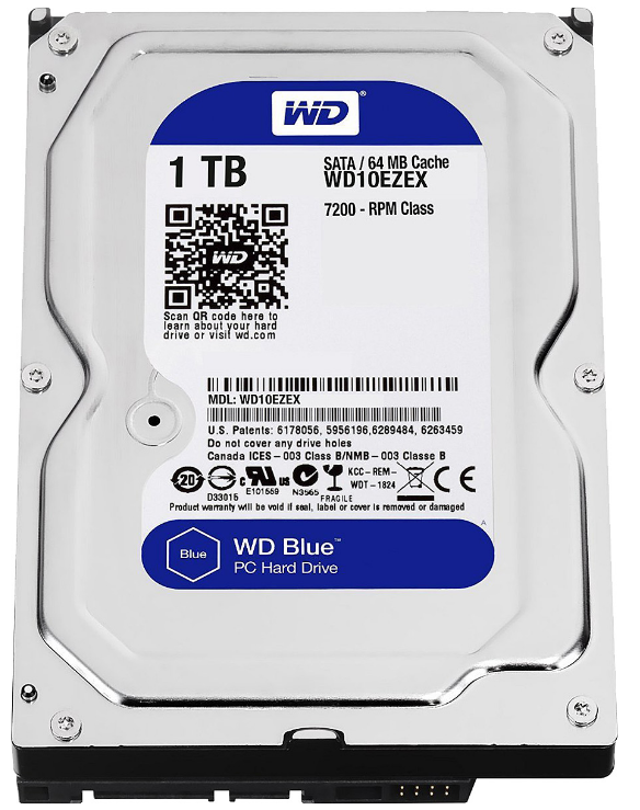 Western Digital 3.5" 1 TB Caviar Blue WD10EZEX SATA 3.0 7200 RPM Hard Disk