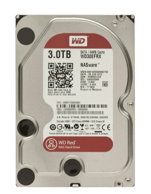 Western Digital 3.5" 3 TB Red NAS WD30EFRX SATA 3.0 5400 RPM Hard Disk