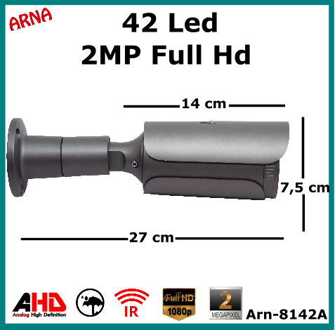 Arna 8142a Metal Kasa 42 Led Ahd Kamera detay