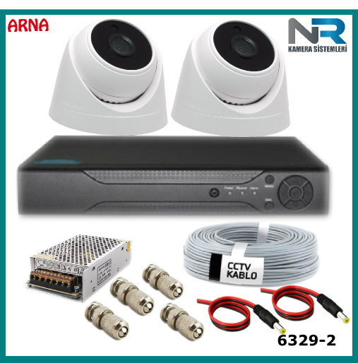 2 Kameralı İç Mekan Güvenlik Seti Ahd 2Mp (Harddisksiz)