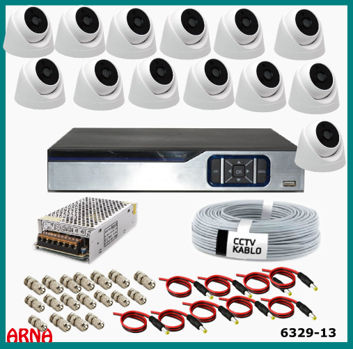 13 Kameralı İç Mekan Güvenlik Seti Ahd 2Mp (Harddisksiz)