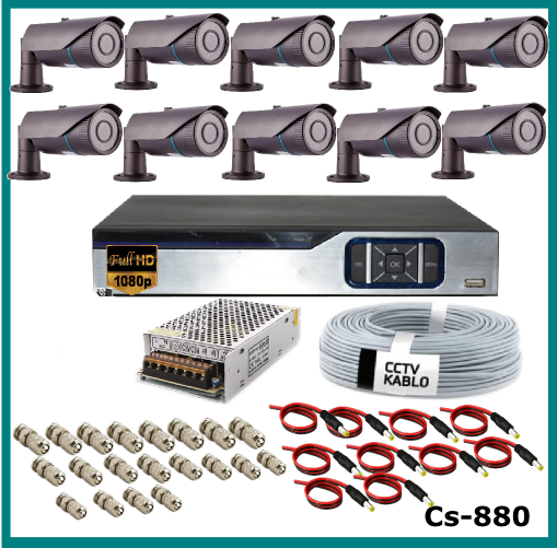 6 Kameralı Güvenlik Kamerası Sistemi AHD 1080P ( Cs 816 ) Harddisksiz