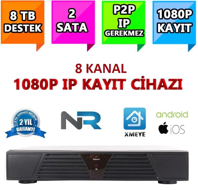 16 KANAL NVR IP KAMERA KAYIT CİHAZI detay