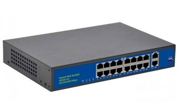 Karer KR-16F2G1G 16+2 Poe Port PoE Switch 10/100/1000